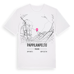Pappilanpelto karta t-shirt – ekologisk bomull t-shirt från Pinshirt