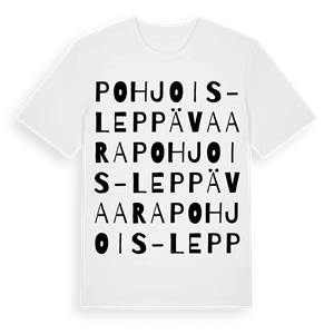 Pohjois-Leppävaara ordlek t-shirt – ekologisk bomull t-shirt från Pinshirt