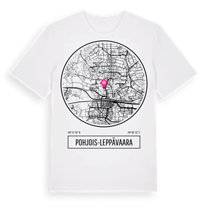 Pohjois-Leppävaara t-shirt – ekologisk bomull t-shirt från Pinshirt