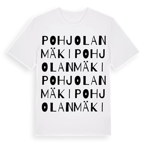 Pohjolanmäki ordlek t-shirt – ekologisk bomull t-shirt från Pinshirt