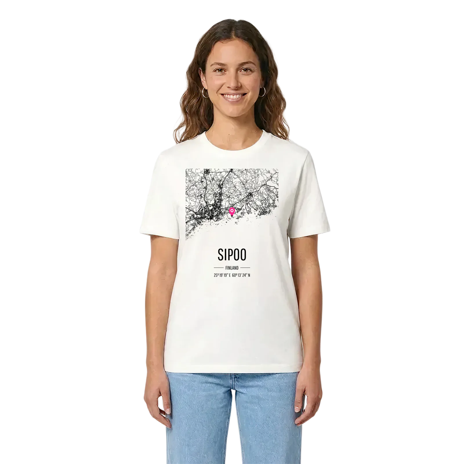 Sipoo karta t-shirt – White, i miljö