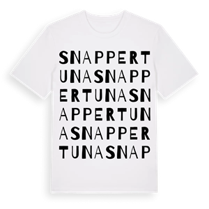 Snappertuna ordlek t-shirt – ekologisk bomull t-shirt från Pinshirt