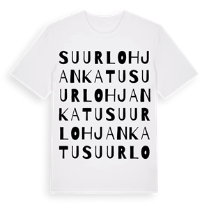 Suurlohjankatu ordlek t-shirt – ekologisk bomull t-shirt från Pinshirt