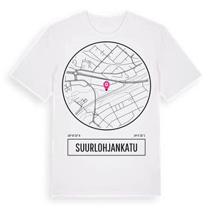Suurlohjankatu t-shirt – ekologisk bomull t-shirt från Pinshirt