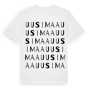 Uusimaa ordlek t-shirt – ekologisk bomull t-shirt från Pinshirt