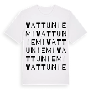 Vattuniemi ordlek t-shirt – ekologisk bomull t-shirt från Pinshirt
