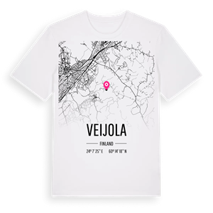 Veijola karta t-shirt – ekologisk bomull t-shirt från Pinshirt