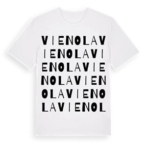 Vienola ordlek t-shirt – ekologisk bomull t-shirt från Pinshirt