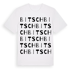 Bitsch ordlek t-shirt – ekologisk bomull t-shirt från Pinshirt