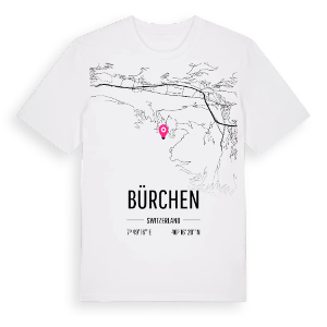 Bürchen karta t-shirt – ekologisk bomull t-shirt från Pinshirt