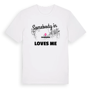 Någon i Chamoson älskar mig t-shirt – ekologisk bomull t-shirt från Pinshirt