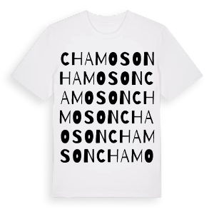 Chamoson ordlek t-shirt – ekologisk bomull t-shirt från Pinshirt