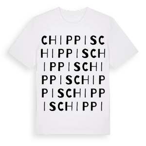 Chippis ordlek t-shirt – ekologisk bomull t-shirt från Pinshirt