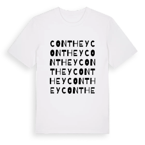 Conthey ordlek t-shirt – ekologisk bomull t-shirt från Pinshirt