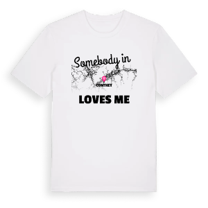 Någon i Conthey älskar mig t-shirt – ekologisk bomull t-shirt från Pinshirt