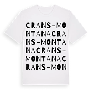 Crans-Montana ordlek t-shirt – ekologisk bomull t-shirt från Pinshirt