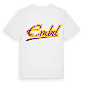 Embd baseball t-shirt – ekologisk bomull t-shirt från Pinshirt