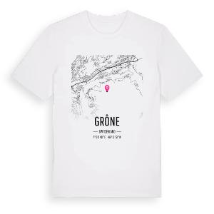 Grône karta t-shirt – ekologisk bomull t-shirt från Pinshirt