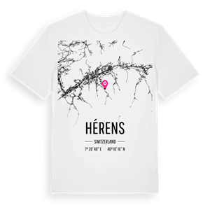 Hérens karta t-shirt – ekologisk bomull t-shirt från Pinshirt