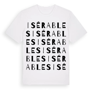 Isérables ordlek t-shirt – ekologisk bomull t-shirt från Pinshirt