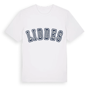 Liddes college t-shirt – ekologisk bomull t-shirt från Pinshirt