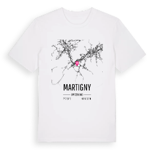 Martigny karta t-shirt – ekologisk bomull t-shirt från Pinshirt