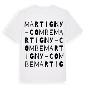 Martigny-Combe ordlek t-shirt – ekologisk bomull t-shirt från Pinshirt