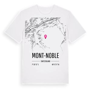 Mont-Noble karta t-shirt – ekologisk bomull t-shirt från Pinshirt