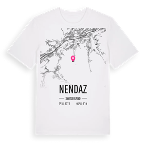 Nendaz karta t-shirt – ekologisk bomull t-shirt från Pinshirt