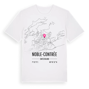 Noble-Contrée karta t-shirt – ekologisk bomull t-shirt från Pinshirt
