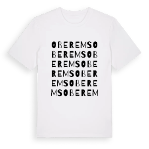 Oberems ordlek t-shirt – ekologisk bomull t-shirt från Pinshirt