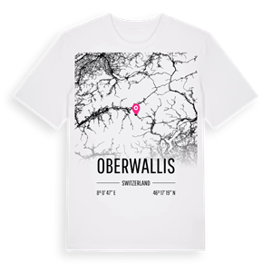 Oberwallis karta t-shirt – ekologisk bomull t-shirt från Pinshirt