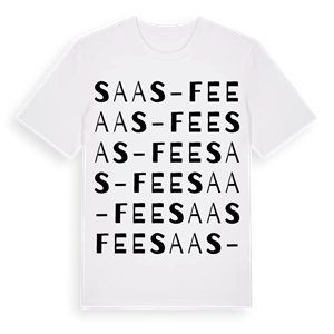 Saas-Fee ordlek t-shirt – ekologisk bomull t-shirt från Pinshirt