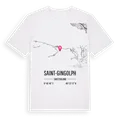 Saint-Gingolph karta t-shirt
