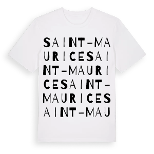 Saint-Maurice ordlek t-shirt – ekologisk bomull t-shirt från Pinshirt
