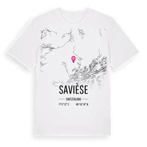 Savièse karta t-shirt – ekologisk bomull t-shirt från Pinshirt