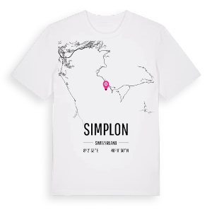 Simplon karta t-shirt – ekologisk bomull t-shirt från Pinshirt