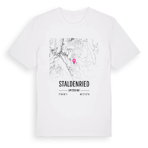 Staldenried karta t-shirt – ekologisk bomull t-shirt från Pinshirt