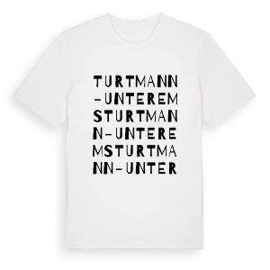 Turtmann-Unterems ordlek t-shirt – ekologisk bomull t-shirt från Pinshirt