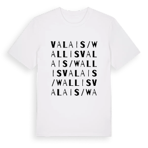 Valais/Wallis ordlek t-shirt – ekologisk bomull t-shirt från Pinshirt