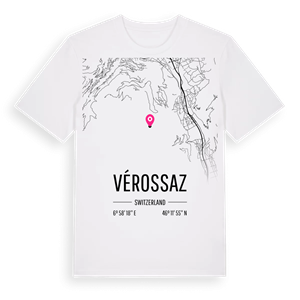 Vérossaz karta t-shirt – ekologisk bomull t-shirt från Pinshirt