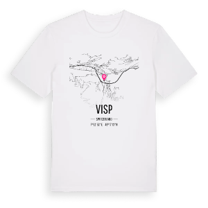 Visp karta t-shirt – ekologisk bomull t-shirt från Pinshirt