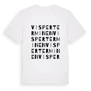 Visperterminen ordlek t-shirt – ekologisk bomull t-shirt från Pinshirt