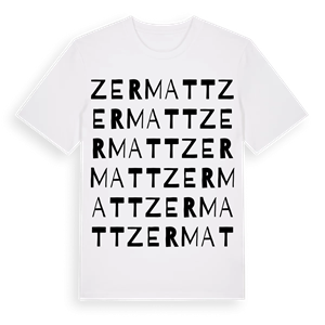 Zermatt ordlek t-shirt – ekologisk bomull t-shirt från Pinshirt
