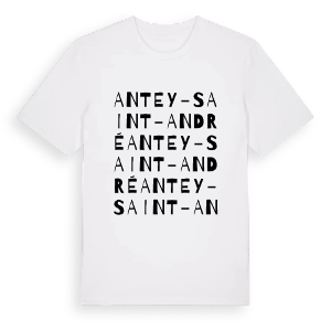 Antey-Saint-André ordlek t-shirt – ekologisk bomull t-shirt från Pinshirt