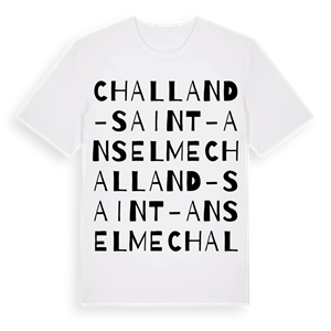 Challand-Saint-Anselme ordlek t-shirt – ekologisk bomull t-shirt från Pinshirt
