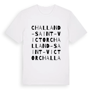 Challand-Saint-Victor ordlek t-shirt – ekologisk bomull t-shirt från Pinshirt