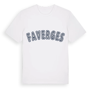 Faverges college t-shirt – ekologisk bomull t-shirt från Pinshirt