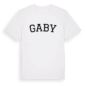 Gaby böjd t-shirt – ekologisk bomull t-shirt från Pinshirt