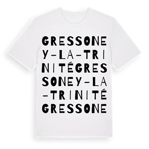 Gressoney-La-Trinité ordlek t-shirt – ekologisk bomull t-shirt från Pinshirt